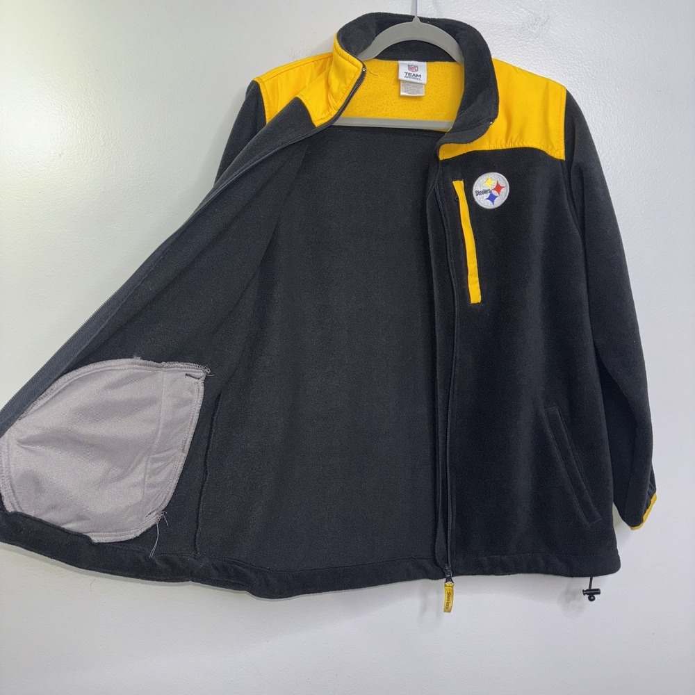 PITTSBURGH STEELERS NFL TEAM APPAREL FULL ZIP FLEECE JACKET Size Large - Picture 3 of 6
